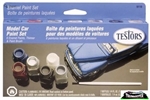 Testor 9119 Enamel Paint Sets 6 Automobile Colors, 1 Thinner, 1 Paint Brush, 1 Tray 