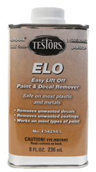 Testor F542143 Model Master Paint & Decal Remover Easy Lift Off E.L.O. Clear 8oz