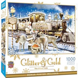 Train Enthusiast 724404 Glitter & Gold The Gilded Train Jigsaw Puzzle 1000 Pieces