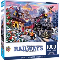 Train Enthusiast 725144 Railways Alpine Journey Jigsaw Puzzle 1000 Pieces
