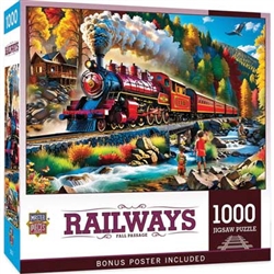 Train Enthusiast 725154 Railways Fall Passage Jigsaw Puzzle 1000 Pieces