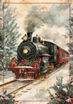 Train Enthusiast 76582 Steam Train Christmas Cards