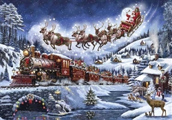 Train Enthusiast 76585 Steam Train & Santa's Sleigh Christmas Cards