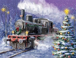 Train Enthusiast 93209 Christmas Train Note Cards pkg (2)