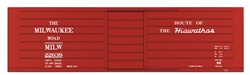 Tichy 10021N6 N Railroad Decal Set 6-Pack Milwaukee Road Ribbed-Side Boxcar w/Hiawathas Slogan