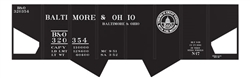 Tichy 10026 HO Railroad Decal Set Baltimore & Ohio Class N17 USRA 2-Bay Hopper 13 Great States Logo