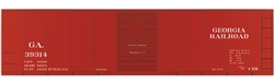 Tichy 10061 HO Railroad Decal Set Georgia Railroad 40' Steel Single-Door Boxcar 293-10061