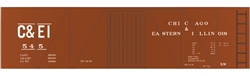 Tichy 10093 HO Railroad Decal Set Chicago & Eastern Illinois 40' Single-Sheathed Wood Boxcar