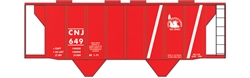Tichy 10113 HO Railroad Decal Set Central Railroad of New Jersey Aragonite-Service Covered Hopper Scheme