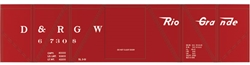 Tichy 10126 HO Railroad Decal Set Denver & Rio Grande Western 40' Single-Sheathed Wood Boxcar Flying Grande