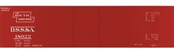 Tichy 10136 HO Railroad Decal Set Duluth South Shore & Atlantic 40' Double-Door Steel Boxcar