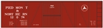 Tichy 10178 HO Railroad Decal Set Piedmont & Northern 40' Single-Sheathed Boxcar