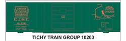 Tichy 10203 HO Railroad Decal Set Elgin Joliet & Eastern 40' Steel Car Map Around Chicago Logo
