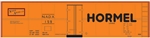 Tichy 10219 HO Railroad Decal Set Hormel NADX 40' Steel Reefer Orange Car Medium Hormel North American Logo
