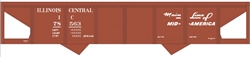 Tichy 10227 HO Railroad Decal Set Illinois Central 2-Bay Steel Hopper Mainline Mid of America Log