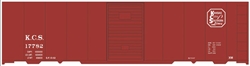 Tichy 10235 HO Railroad Decal Set Kansas City Southern 40' Steel Boxcar Boxcar Red Car Octagon Logo