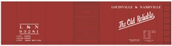 Tichy 10237O O Railroad Decal Set Louisville & Nashville 40' Steel Boxcar Old Reliable Slogan