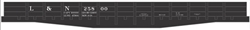 Tichy 10238O O Railroad Decal Set Louisville & Nashville 45' Wood Gondola Black