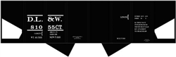 Tichy 10278 HO Railroad Decal Set Delaware Lackawanna & Western USRA 2-Bay Hopper car