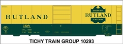 Tichy 10293 HO Railroad Decal Set Rutland 40' Steel Boxcar Green car 293-10293
