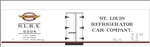 Tichy 10297 HO Railroad Decal Set St. Louis Refrigerator Car Co. SLRX 40' Wood Reefer White Car