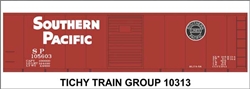 Tichy 10313N N Railroad Decal Set Southern Pacific 40' Steel Boxcar Sans Serif Lettering Black Lines Logo
