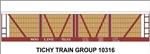 Tichy 10316 HO Railroad Decal Set Soo Line 1921 4-Vat Wood Pickle Car