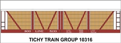 Tichy 10316 HO Railroad Decal Set Soo Line 1921 4-Vat Wood Pickle Car