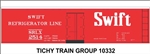 Tichy 10332N N Railroad Decal Set Swift Refrigerator Line 40' Steel Reefer Red Car