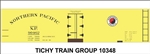 Tichy 10348 HO Railroad Decal Set Northern Pacific 40' Wood Reefer