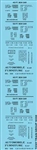 Tichy 10350N  N Railroad Decal Set Generic 40' and 50' Steel Boxcar Data