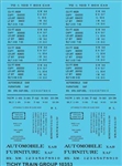 Tichy 10353 HO Railroad Decal Set 70 and 100-Ton 50' Steel Boxcar Data