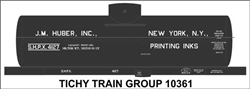 Tichy 10361N N Railroad Decal J M Huber 8K Gallon Single-Dome Tank Car Printing Ink