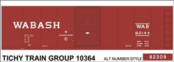 Tichy 10364 HO Railroad Decal Set Wabash 40' Steel Boxcar