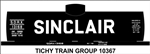 Tichy 10367 HO Railroad Decal Set Sinclair 8,000-Gallon Tank Car Black car Billbaord Lettering