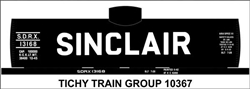 Tichy 10367N N Railroad Decal Set Sinclair 8,000-Gallon Tank Car Billbaord Lettering