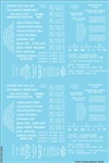 Tichy 10385N N Railroad Decal Set Generic Tank Car Data Lettering