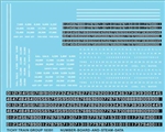 Tichy 10391 HO Railroad Decal Set Steam Locomotive Numberboards and Data data