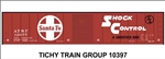 Tichy 10397 HO Railroad Decal Set Santa Fe 50' Steel Boxcar Red Car 12000 Series Shock Control Large Logo