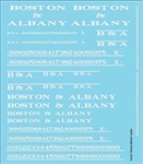 Tichy 10405 HO Railroad Decal Set Boston & Albany Roadname Set