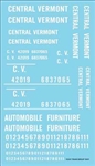 Tichy 10411 HO Central Vermont Roadname White Decal