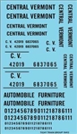 Tichy 10412 HO Central Vermont Roadname Black Decal