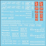 Tichy 10413N N MILW Roadname Set White Decal
