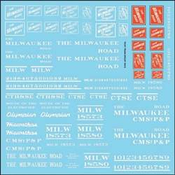 Tichy 10413N N MILW Roadname Set White Decal