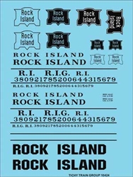 Tichy 10424N N Rock Island Roadname Black Decal