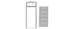 Tichy 2032 O 5-Panel Door/Frame/Tarnsom 2/