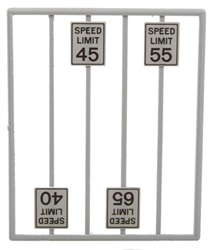 Tichy 2065 O High Speed Limit Signs pkg(8)