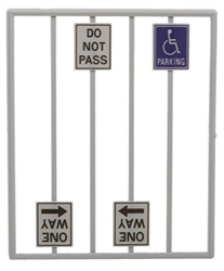 Tichy 2068 O Miscellaneous Road Signs pkg(8)