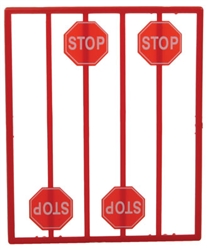 Tichy 2070 O Red Stop Signs pkg(8)