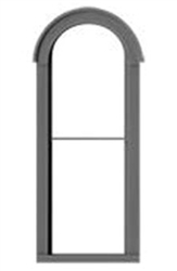 Tichy 2087 O 1 Over 1 Round-Top Window with Precut Glazing 24 x 72" pkg(6)